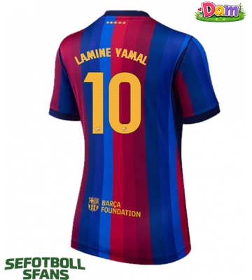 Barcelona Lamine Yamal #10 Hemmatröja Kvinnor 2026-27 Kortärmad